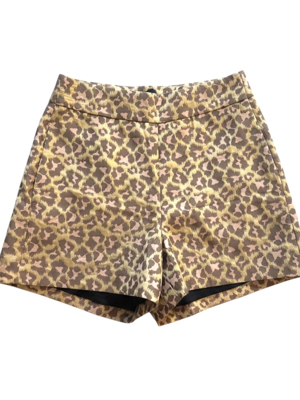 NWOT J. Crew Leopard Metallic Jacquard High Waist Shorts - Sz 2 - MSRP $90 - Picture 2 of 3